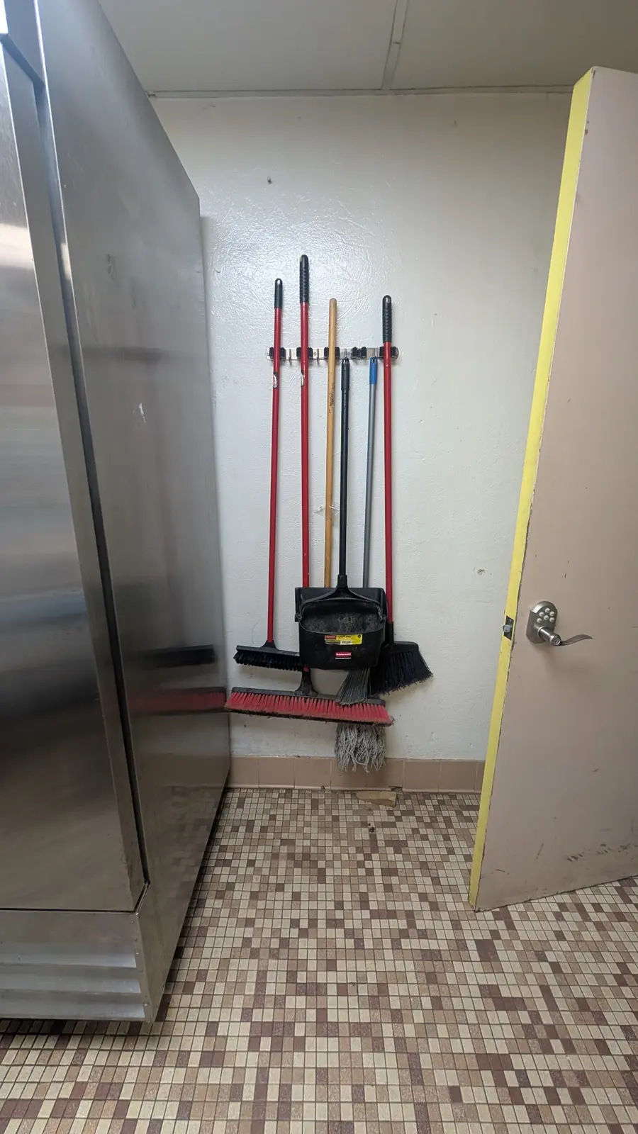 Basement kitchen brooms