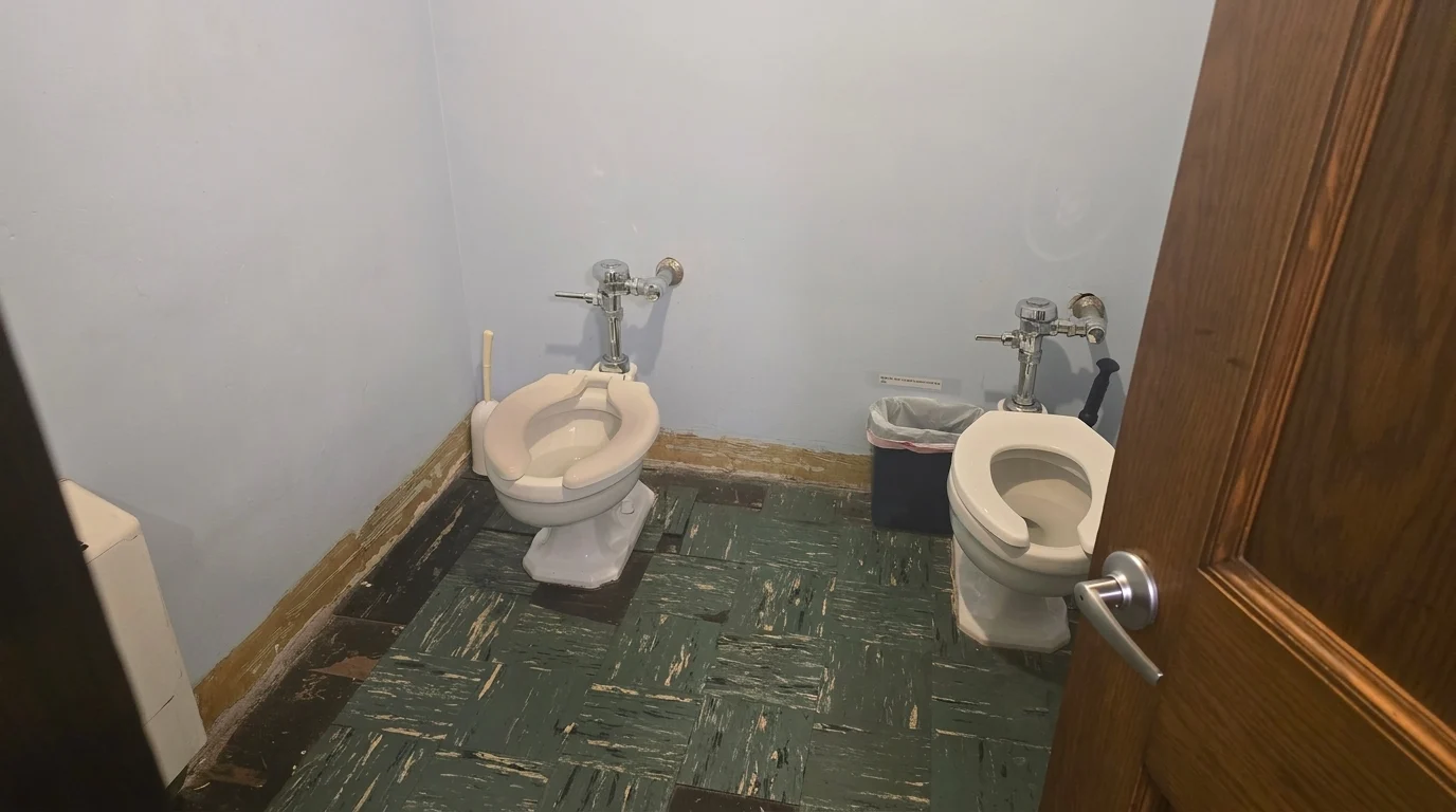 Reference view of Admin Wing Bathroom